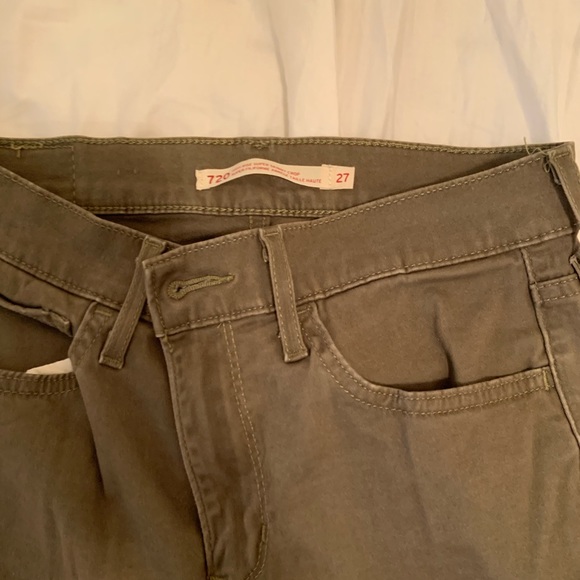 Levi’s highrise skinny Jean 721 green ankle length - Picture 3 of 6